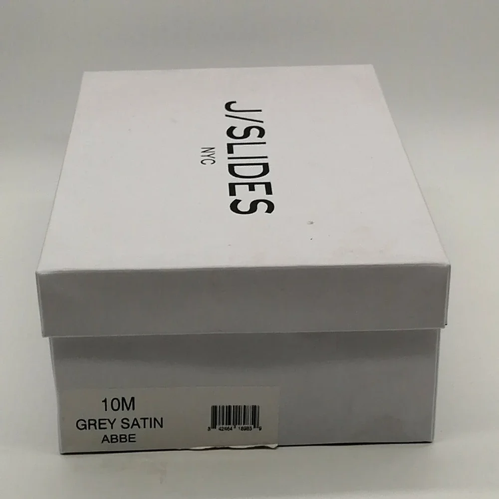 J/Slides Shoes Womens Abbe Gray 10 Platform Sneaker Satin Walking Stretch 10 NEW